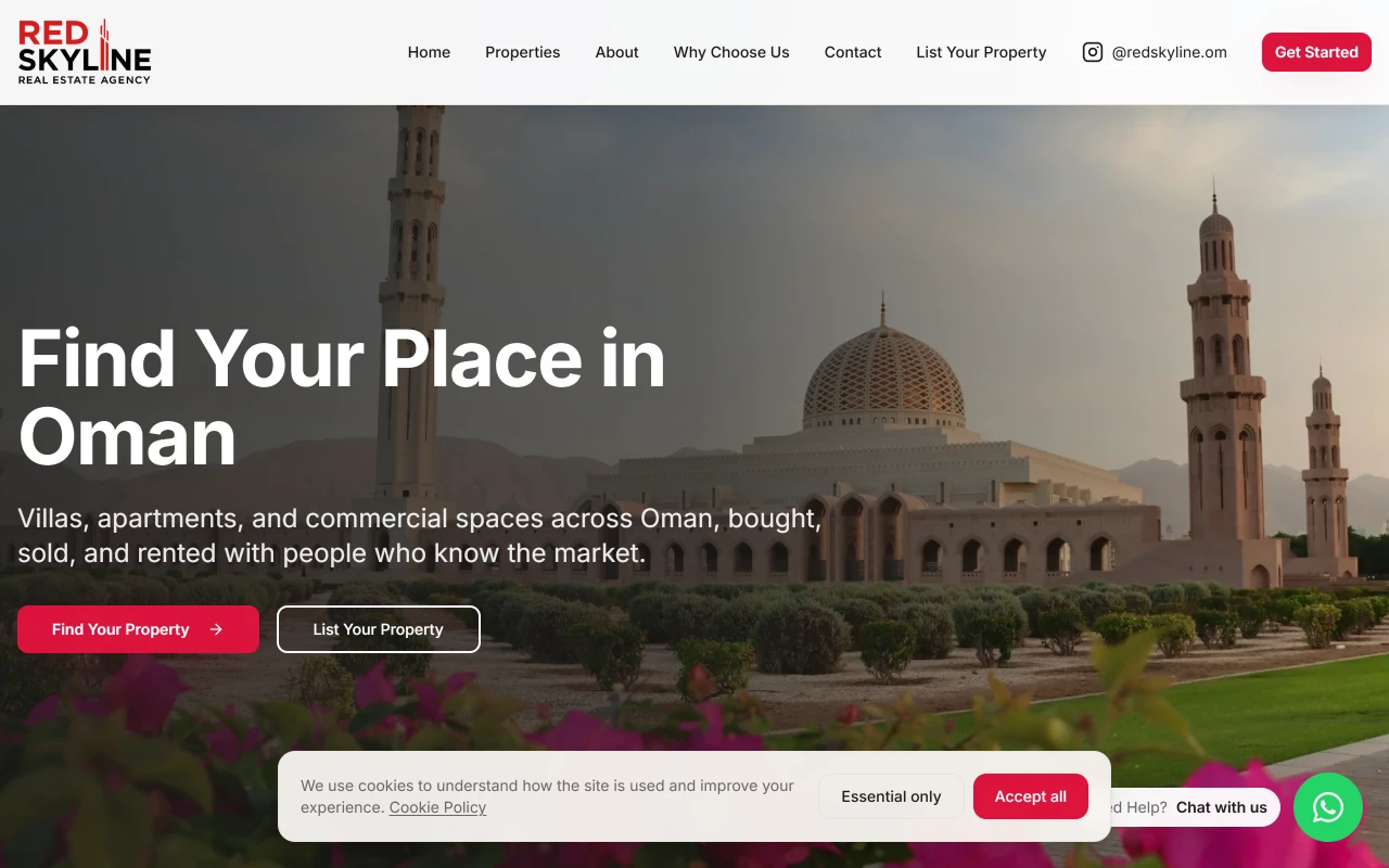 The RedSkyline home page